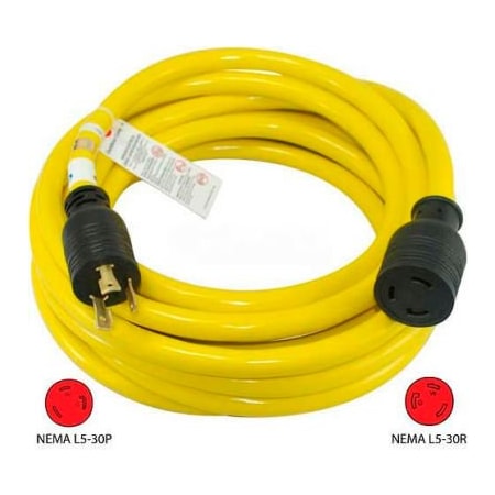 Conntek Conntek 20572, 50', 30A, Generator Power/Extension Cord with NEMA L5-30P to L5-30R 20572